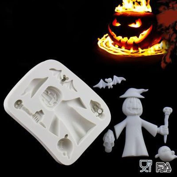 

halloween pumpkin witch ghost silicone mold fondant mould cake decorating tool baking chocolate gumpaste mold sugarcraft