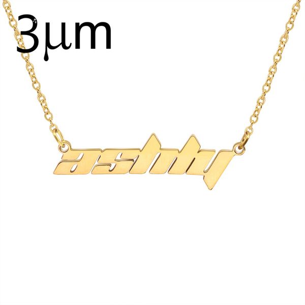 

3umeter custom necklace stainless necklace personalize choker pendant fascinating name necklace collier ras du cou for etsy, Silver
