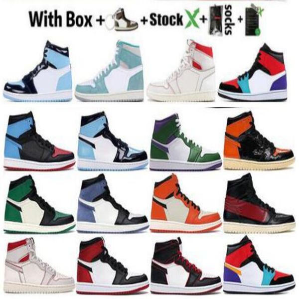 

stock x 1 og travis scotts obsidian unc spiderman mens basketball shoes 1s 3 banned bred toe men sports shoe sneakers