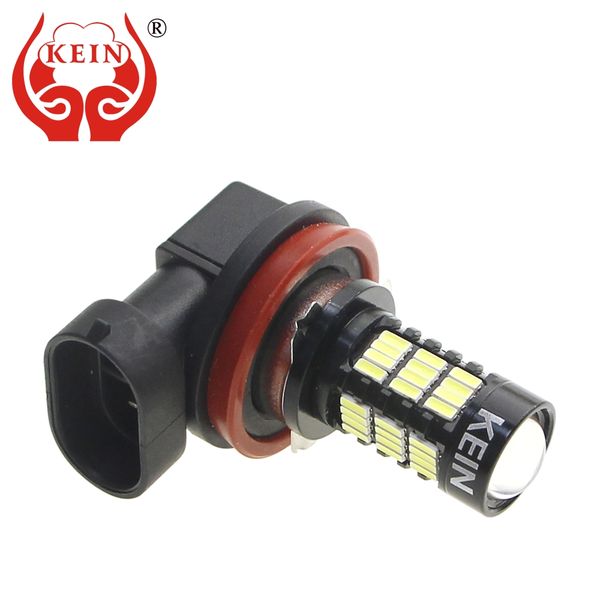 

kein 2pcs high qualit 54smd 4014 h8 h11 led car fog lights drl h8 h11 daytime running automotivo car external lamp bulb 12v