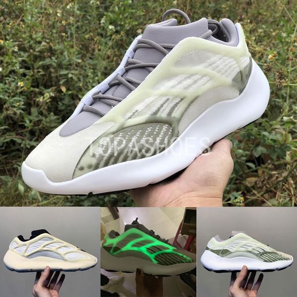 

kanye 700 v3 azael alvah running shoes glow in the dark white mens trainers women fashion sport designer sneakers us 5-11