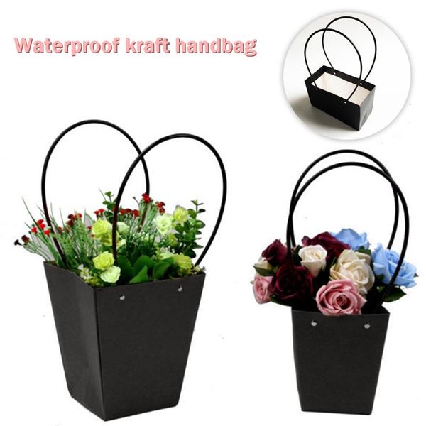 

new portable beautiful paper box christmas handy gift bag for florist handy flower bag wedding party rose candy cake birthday