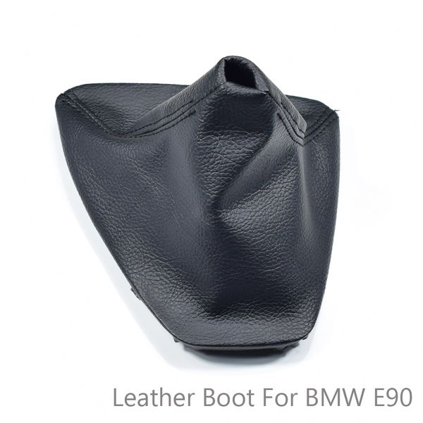 

gear shift knob lever black leather gaiter boot dust-proof cover handbrake fit for e90