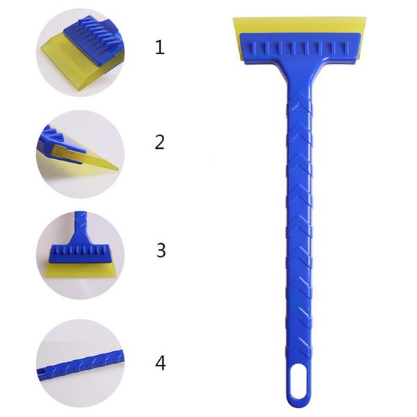 

car windshield snow scraper wiper board with long handle beef tendon thicker ice layer removal snow brush ice scraper