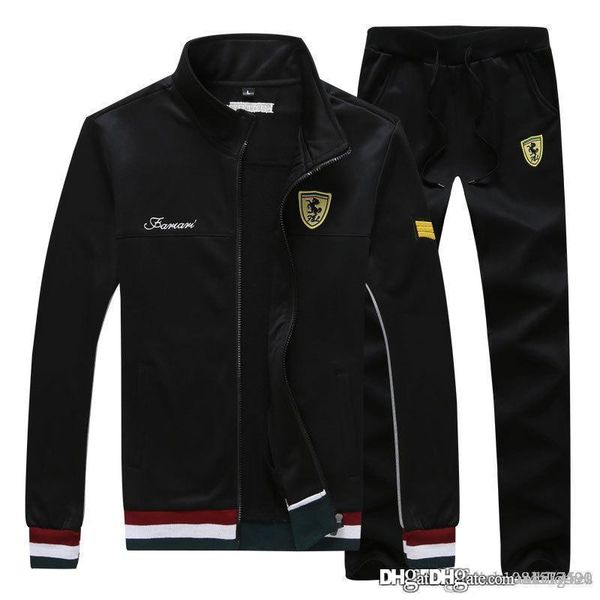 

19ss designer tracksuit men brand sweat suits see pants sets sporting suit print men cotton hommes jogging men designer tracksuit, Gray