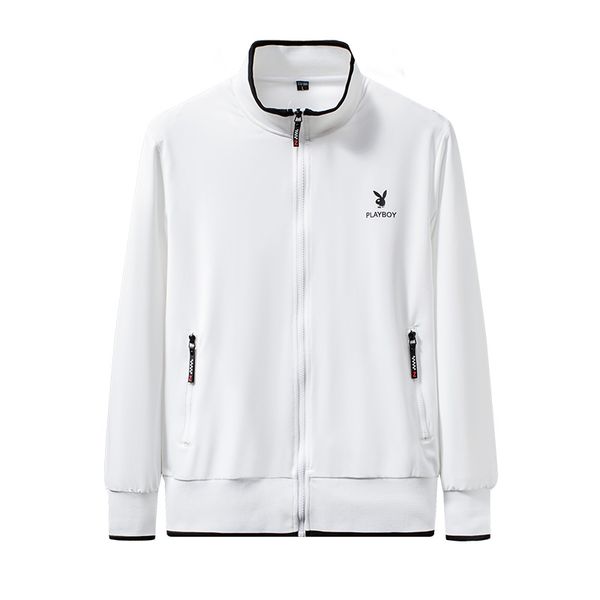 

new men's spring autumn vogue jacket high-quality zipper knitted casual sweatshirts men long sleeve coat white black, Black;brown