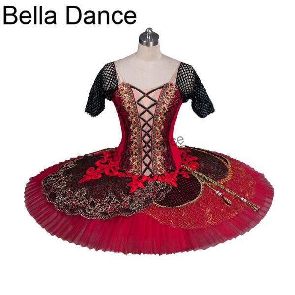 

women don quixote variation yagp competiton ballet tutu black red professional classical platter tutu bt9080