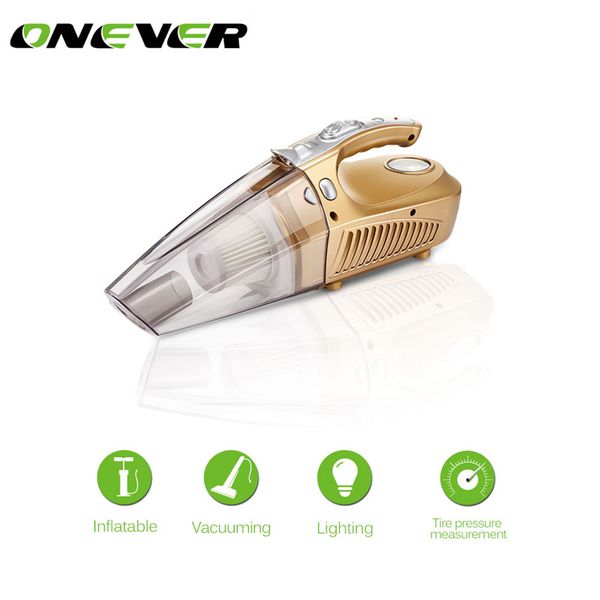 

onever 4 in 1 multi-function wet/dry car vacuum cleaner & tire inflator & tire pressure gauge led light 120w handheld vacuum