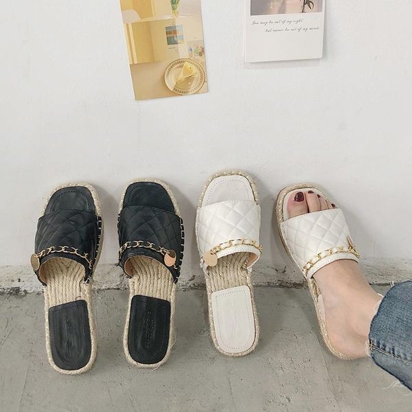 

shoes woman 2020 rivet woman's slippers female mule luxury slides new flat mules soft summer designer metal decoration pu, Black