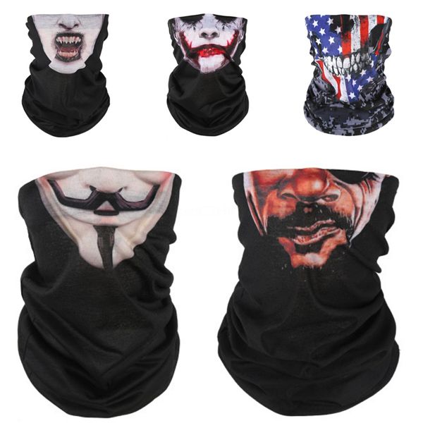 

12pcs outdoor sport hiking scarves hiking magic skull scarf seamless bandana riding sweat absorption elasticity sunscreen new#741, Blue;black