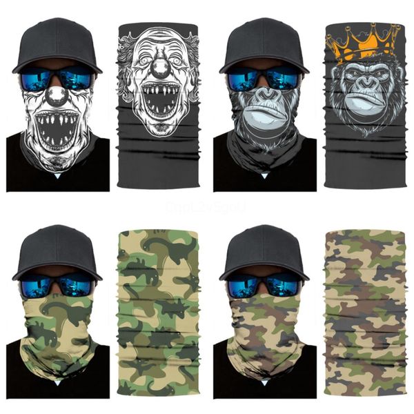 

ulfov shipping filter with magic mask scarves kid fashion printing skull scarf turban neck sun protective new face bandanas masks skull s#14, Blue;black
