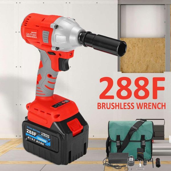 

188/228/288f cordless electric impact socket wrench 2batteries 30000mah brushless electric drill installation power tool