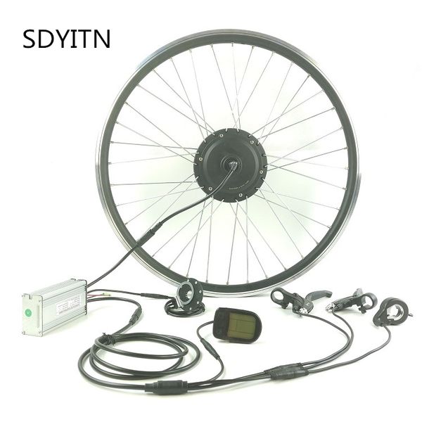 

sdyitn waterproof ebike conversion kit 36v500w rear cassette hub motor with led900s/lcd5 display