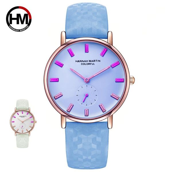 

hm women's watch changeable leather quartz ladies fashion watch women wristwatch clock hours saati, Slivery;brown