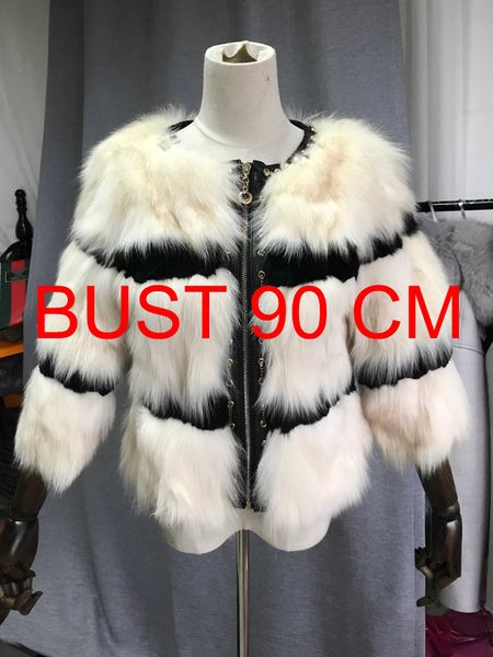 

maylofuer real fur coat beige, Black