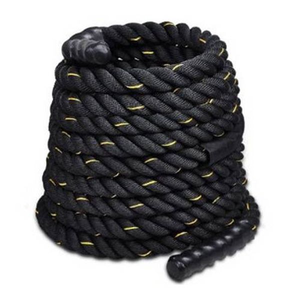 

the rope has a 2-inch x 40-inch black and gold edge professional lightweight fitness rope sports outdoors