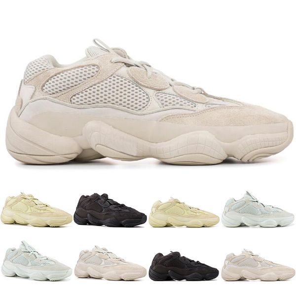 

New Salt Desert Rat 500 Running Shoes Supper Moon Yellow Black Blush Designer Mens Womens Sneakers Trainers Cow Leather 3M Reflective