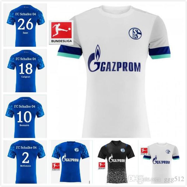 

2019 2020 фк шальке 04 футбол джерси 19 burgstaller 7 uth 6 mascarell харит serdar сане пользовательские home away 19 20 футбол рубашка, Black;yellow