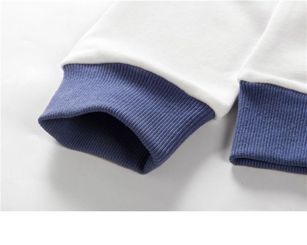 

mens hoodie contrast color style sweater for men women brand hoodie long sleeves striped jumpers terry luxury sweatshirt 11, White;black