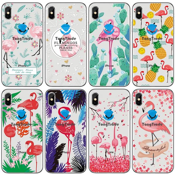 

tongtrade] мягкий силиконовый чехол tpu для apple iphone 11 pro max xs 8sp 7sp 6sp huawei mate 20 lite pro nova 6 5 4 3 2 tropical flamingo