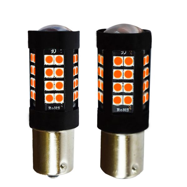 

2pcs 1156py 7507 py21w bau15s super bright 1800lm 3030 led car rear direction indicator lamp auto front turn signals light amber