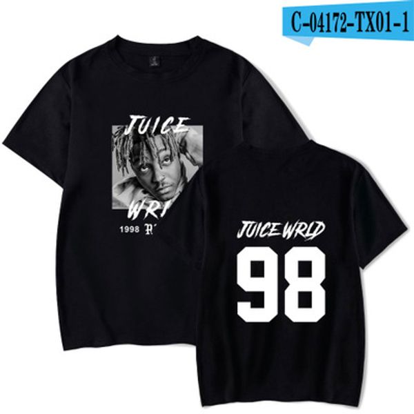 

мужские дизайнерские футболки juice wrld с коротким рукавом хлопок o-образным вырезом мягкая уличная одежда высокое качество мужские топы, White;black