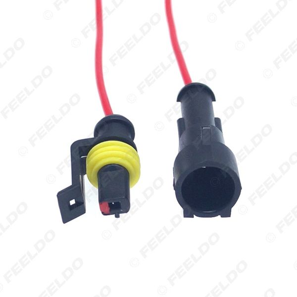 

1pin/1 hole with line car waterproof connector adapter incense inserted plug-in hid plug-in socket a male and a female