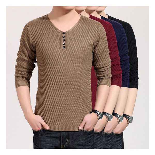 

solid color pullover men v neck sweater men long sleeve shirt mens sweaters wool casual shirt brand cashmere knitwear pull homme, White;black