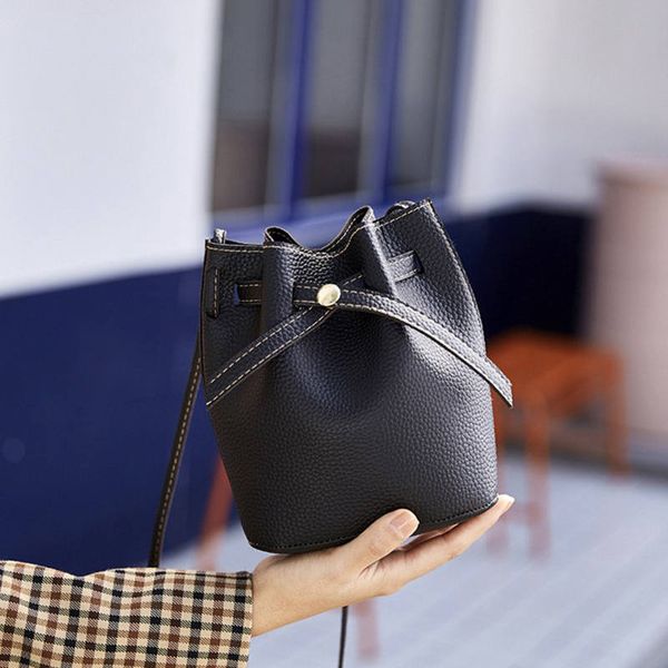 

women simple bag over shoulder female casual messenger bags mini style pu leather solid color ladies shoulder bag