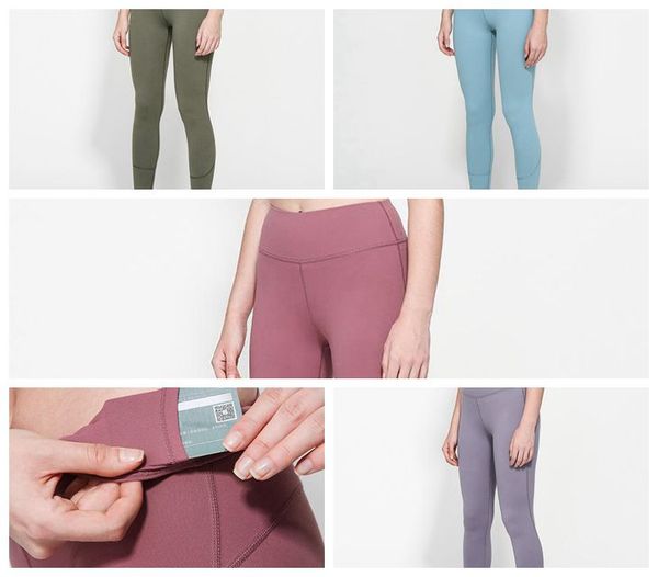 

lu-6 women yoga pants yoga leggings ladies sports wear running exercise fitness girls full leggings gym clothes, White;red