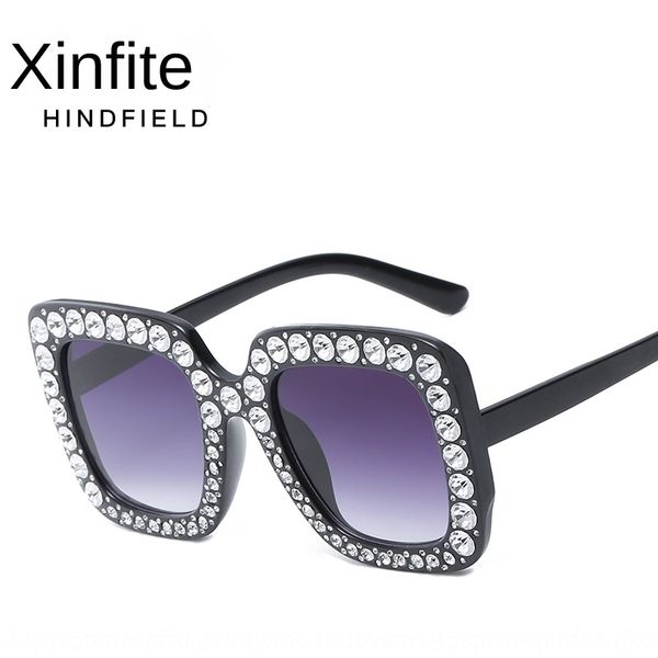 

xinfeite sun fashion inlaid sunglasses women's ocean sunglasses 58063, White;black