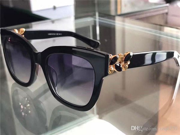 

new fashion women designer glasses jc maggie side frame anti-uv lens legs with luxury diamonds and with original box, White;black