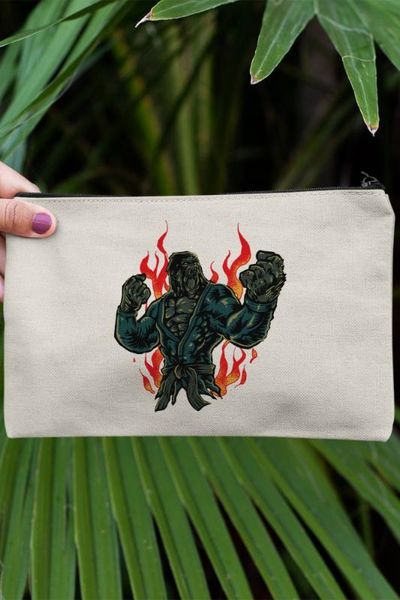 

angemiel clutch fighter monkey portfolio hand makeup bag, Silver