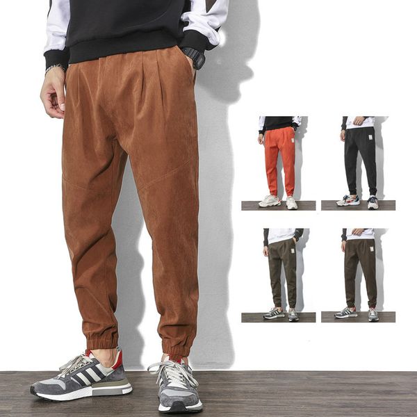

pencil pants men joggers trousers men pants streetwear sweatpants trousers 4xl 2019 autumn, Black