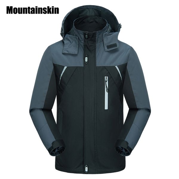 

mountainskin 2018 весенние куртки мужские пальто 4xl повседневная мужская ветровка с капюшоном ветрозащитный водонепроницаемый бренд мужские, Black;brown