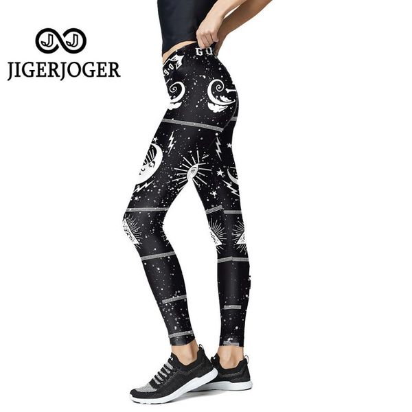 

jigerjoger black white punk style women's leggings sport fitness gym leggings athletic yoga pants women super stretchy, White;red