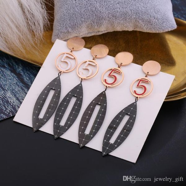 

2019 титановые стальные серьги женские 5 слов новый темперамент длинный раздел корея не выцветает гипоаллергенный простой личности дикий уха, Gray