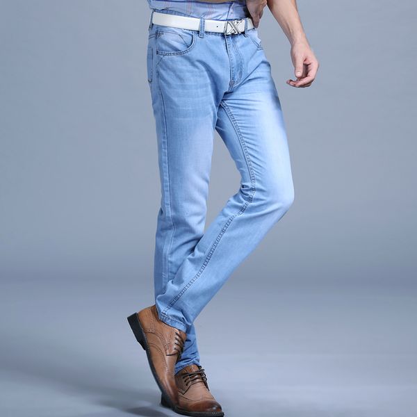 

spring summer jeans utr thin 2018 men's fashion jeans menpants clothes new fashion brand, Blue
