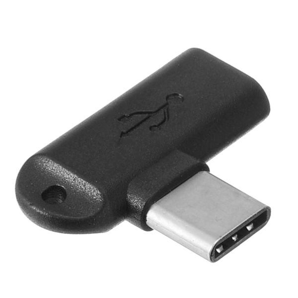 

usb 3.1 high standard 1x 90 degree type c male to micro usb female data sync charging adapter for android phone type-c adapter