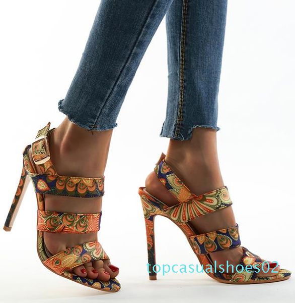 

дизайнеѬ-ral printed strappy дизайнеѬ вокие каблђки мода лео обђв t02, Black