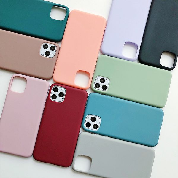 

lovebay candy phone case for iphone 6 6s 7 8 plus x xr xs 11 pro max lovely simple solid color soft silicone for iphone 11 cas