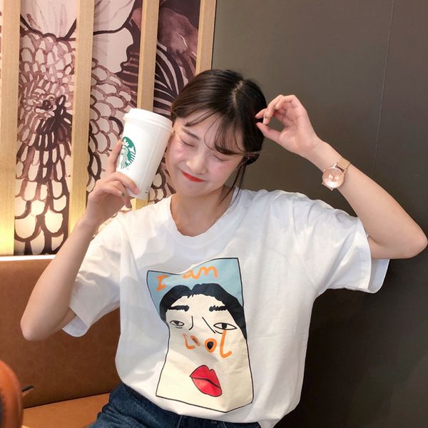 

women tshirt women clothing i am cool funny print summer harajuku women creative female t shirt spoof cute plus size tee, White