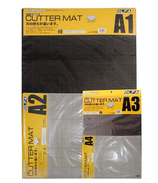 

made in japan olfa a2/a3/a4 self healing self-healing cutting mat 160b/a1 159b/a2 135b/a3 134b/a4 a3/206b, Black