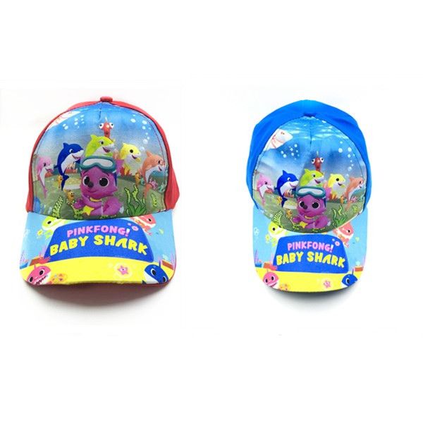 

Fa hion baby hark ba eball cap kid boy girl cartoon printing peaked hat adju table cap hipping