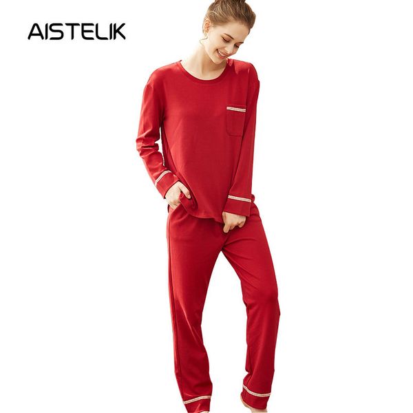 

2019 new spring and winter christmas cotton ladies pajamas two-piece long-sleeved ladies home service suit good nightclothes, Blue;gray