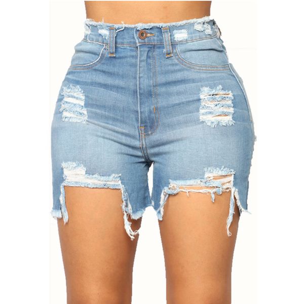 

drop shipping jeans women middle waist skinny pencil denim pants stretch washed jeans women ripped shorts femme stretchable, Blue