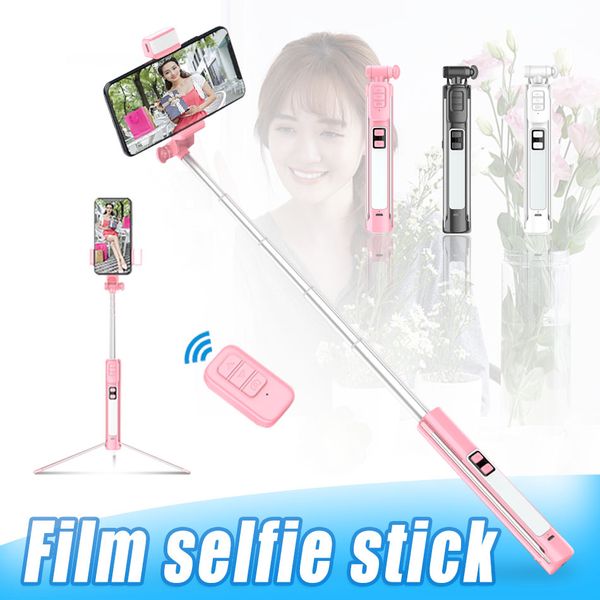 

a18 universal phone selfie stick tripod with light bluetooth remote shutter selfie tripod monopode with remote control