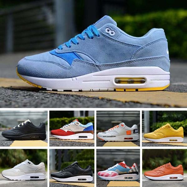 

87 suede mens designer running shoes 2019 women casual leather air cushion 30th anniversary sports outdoor hiking jogging sneaker 36-45, Black