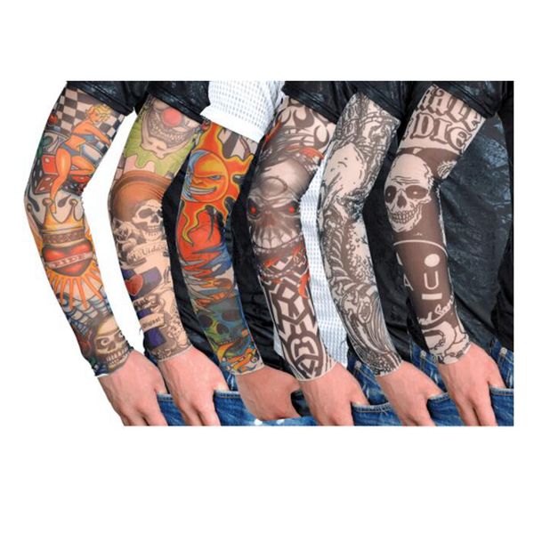 Acheter Sports De Plein Air élastique Manches De Tatouage Couture Hommes Et Femmes Bras De Fleur Cyclisme Manche Solaire 200 Couleurs Ljjzza170 De