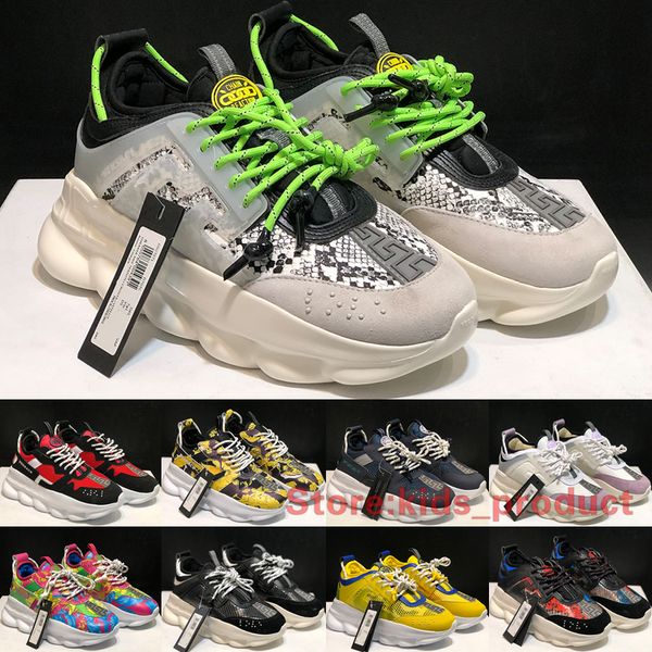 

chain reaction sneakers for men women 2020 italian luxury casual shoes savage barocco snake be true snake print trainers size 36-45, Black
